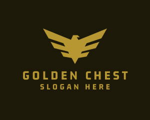 Gold Military Eagle logo design