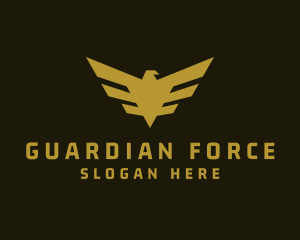 Gold Military Eagle logo design