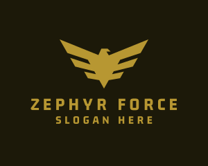 Gold Military Eagle logo design