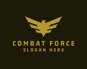 Gold Military Eagle logo