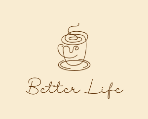 Coffee Cup Cafe Scribble  logo design