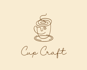 Coffee Cup Cafe Scribble  logo