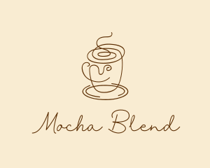 Coffee Cup Cafe Scribble  logo design