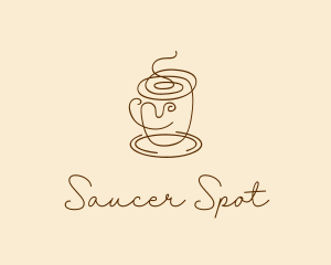 Coffee Cup Cafe Scribble  logo