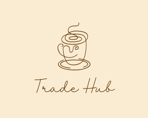 Coffee Cup Cafe Scribble  logo design