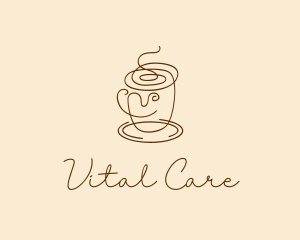 Coffee Cup Cafe Scribble  logo