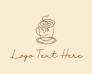 Cappuccino - Coffee Cup Cafe Scribble logo design
