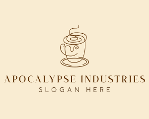 Coffee Cup Cafe Scribble  logo design