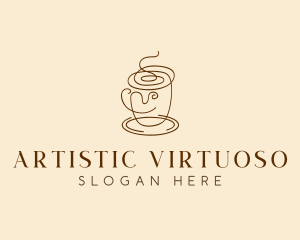 Coffee Cup Cafe Scribble  logo design