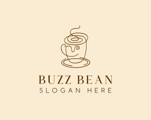 Coffee Cup Cafe Scribble  logo design