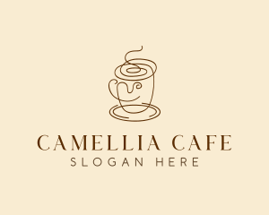 Coffee Cup Cafe Scribble  logo design