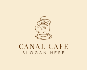 Coffee Cup Cafe Scribble  logo design