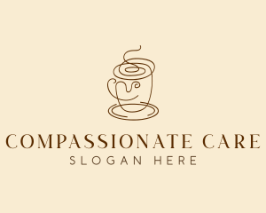 Coffee Cup Cafe Scribble  logo design