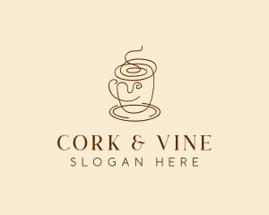 Coffee Cup Cafe Scribble  logo design