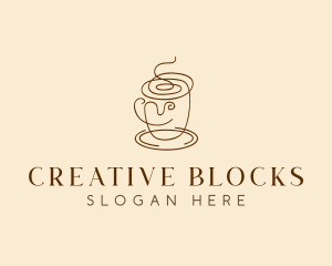 Coffee Cup Cafe Scribble  logo design