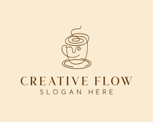 Coffee Cup Cafe Scribble  logo design