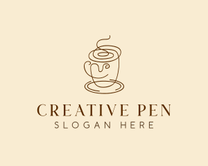 Coffee Cup Cafe Scribble  logo design