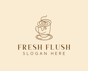 Coffee Cup Cafe Scribble  logo design