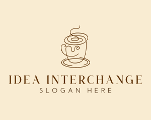 Coffee Cup Cafe Scribble  logo design