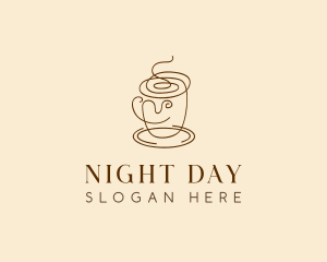 Coffee Cup Cafe Scribble  logo design