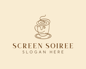 Coffee Cup Cafe Scribble  logo design