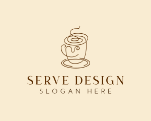 Coffee Cup Cafe Scribble  logo design