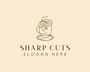 Coffee Cup Cafe Scribble  logo design