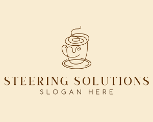 Coffee Cup Cafe Scribble  logo design