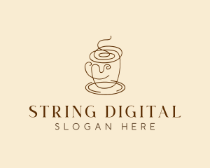 Coffee Cup Cafe Scribble  logo design