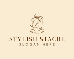 Coffee Cup Cafe Scribble  logo design