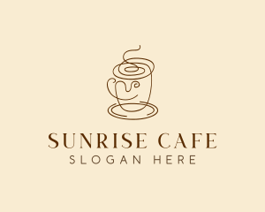 Coffee Cup Cafe Scribble  logo design