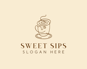 Coffee Cup Cafe Scribble  logo