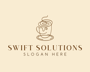 Coffee Cup Cafe Scribble  logo design