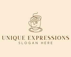 Coffee Cup Cafe Scribble  logo design