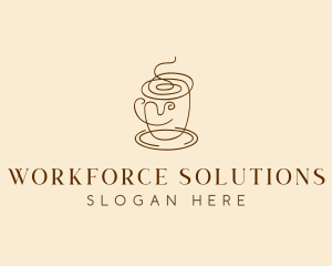 Coffee Cup Cafe Scribble  logo design