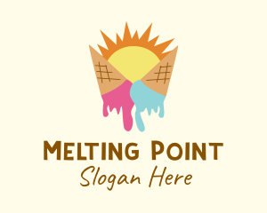 Summer Melting Ice Cream logo design