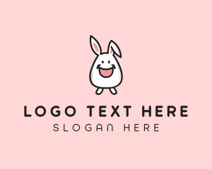 Happy Bunny Rabbit Kid logo