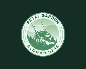 Grass Cutting Lawn Mower  logo design