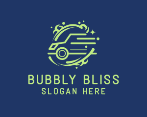 Car Wash Bubbles Cleaning logo design