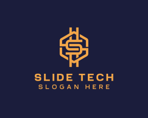 Cryptocurrency Tech Letter S logo design