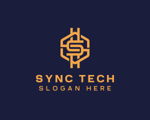 Cryptocurrency Tech Letter S logo design