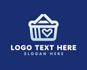Grocery Basket Heart logo