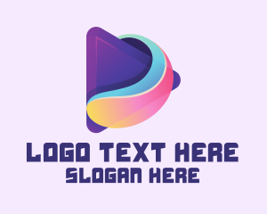 Colorful Media Play Button logo