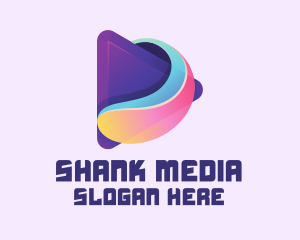 Colorful Media Play Button logo design