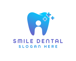 Gradient Tooth Dentist logo design