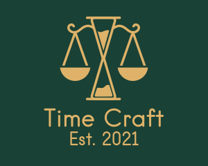 Justice Scale Time logo design