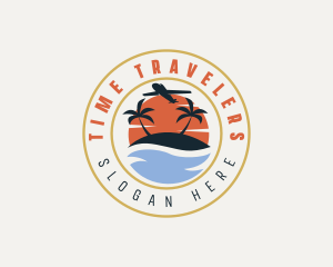 Airplane Beach Travel logo design