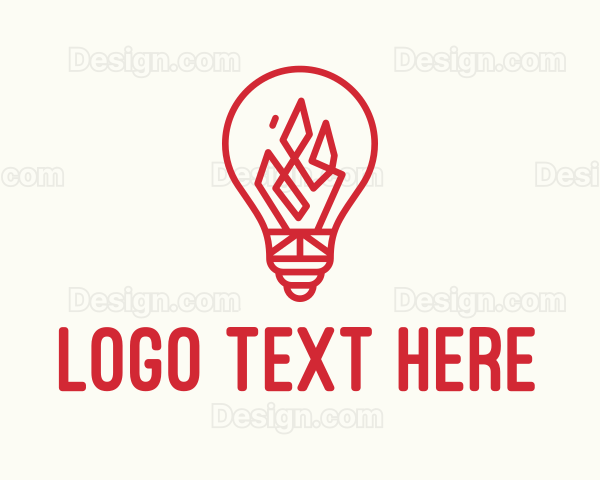 Campfire Light Bulb Logo