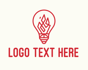 Campfire Light Bulb  Logo