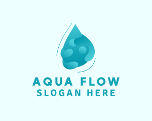 Sanitation Water Liquid  logo design